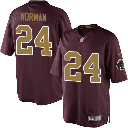 Men's Limited Josh Norman Nike Jersey Burgundy Red Alternate - #24 80th Anniversary NFL Washington Redskins